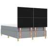 vidaXL Lit &agrave; ressorts avec matelas Gris clair 140 x 190 cm tissu
