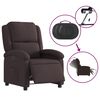 vidaXL Fauteuil inclinable électrique Marron foncé Tissu