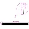 vidaXL Brosses de porte adh&eacute;sives 6 pcs Blanc 100 cm