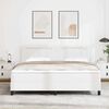 vidaXL Lit &agrave; ressorts avec matelas Blanc 180 x 200 cm Simili cuir