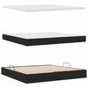 vidaXL Lit avec rangement et LED avec LED Noir 200 x 200 cm Polyester