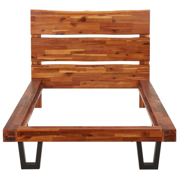 vidaXL Cadre de lit à live edge Bois d'acacia massif 90 cm