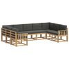 vidaXL Ensemble de canap&eacute;s d'ext&eacute;rieur 9 pc Blanc et anthracite