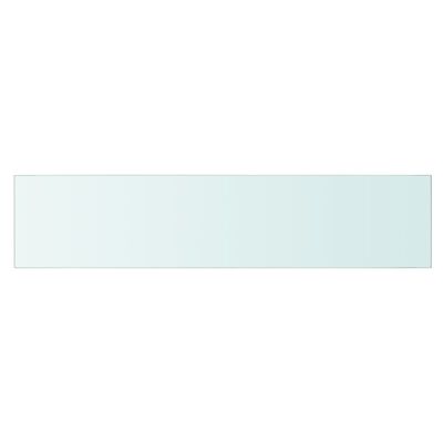 vidaXL Panneau pour étagère Verre transparent 90 x 20 cm