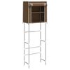 vidaXL Support de rangement 2 niveaux sur toilette Marron 56x30x170 cm