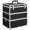 vidaXL Mallette &agrave; maquillage 37x24x40 cm Noir Aluminium