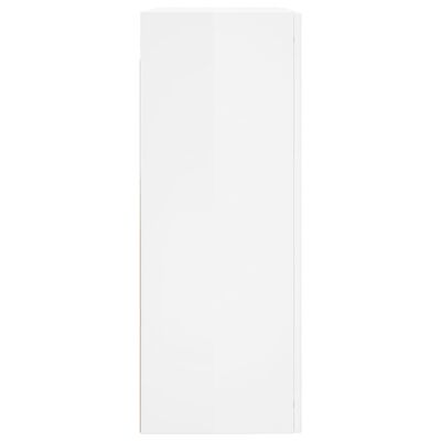 vidaXL Armoires murales 2 pcs blanc brillant bois d'ingénierie