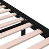 vidaXL Cadre de lit sans matelas noir bois massif 90x200 cm