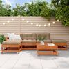 vidaXL Ensemble de salon de jardin 6 pcs Brun Cir&eacute; Pin massif