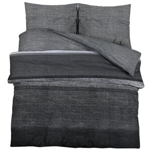 vidaXL Ensemble de housse de couette gris fonc&eacute; 225x220 cm Coton