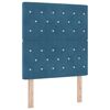 vidaXL Lit &agrave; ressorts avec matelas Bleu fonc&eacute; 80 x 200 cm Velours