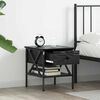 vidaXL Table de chevet avec tiroir 2 pcs Ch&ecirc;ne noir 40 x 42 x 45 cm