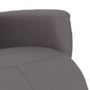 vidaXL Fauteuil inclinable avec repose-pieds gris similicuir