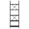 vidaXL &Eacute;tag&egrave;re Ch&ecirc;ne noir 60 x 30 x 183 cm Bois d'ing&eacute;nierie