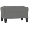 vidaXL Fauteuil avec repose-pied Gris fonc&eacute; 60 cm Tissu microfibre