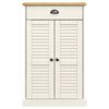 vidaXL Armoire &agrave; chaussures VIGO blanc 60x35x96 cm bois massif de pin