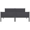 vidaXL Cadre de lit sans matelas bois massif de pin gris 140x200 cm