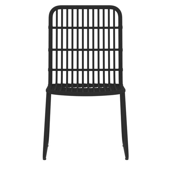 vidaXL Ensemble &agrave; manger de jardin 7 pcs Noir