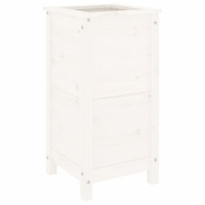 vidaXL Jardini&egrave;re blanc 40x40x78 cm bois massif de pin