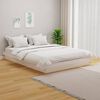 vidaXL Cadre de lit Blanc Bois massif 140x200 cm