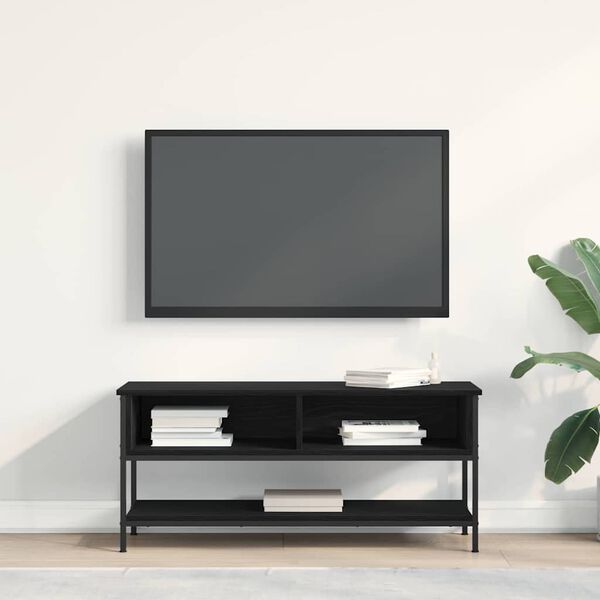 vidaXL Ensemble meuble TV Montage mural Ch&ecirc;ne noir 100 x 35 x 45 cm