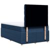 vidaXL Sommier &agrave; lattes de lit avec matelas Bleu 120x200 cm Tissu