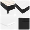 vidaXL Cadre de lit avec matelas Noir 180 x 200 cm Faux cuir