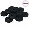 vidaXL compatible avec des rondelles plates 12 pi&egrave;ces Noir &empty;15 x 3 mm