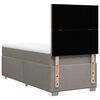 vidaXL Sommier &agrave; lattes de lit avec matelas Taupe 100x200 cm Tissu