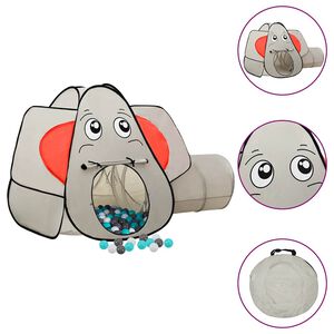 vidaXL Tente de jeu pour enfants 250 balles &Eacute;l&eacute;phant Gris 174x86x101cm