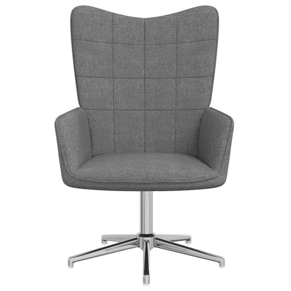 vidaXL Chaise de relaxation Gris fonc&eacute; Tissu