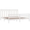 vidaXL Cadre de lit sans matelas blanc 200x200 cm bois massif