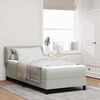 vidaXL Lit &agrave; ressorts avec matelas Gris clair 90 x 200 cm Velours