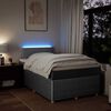 vidaXL Sommier &agrave; lattes de lit avec matelas Gris clair 120x200cm Tissu