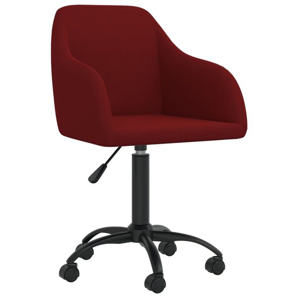 vidaXL Chaise pivotante de salle &agrave; manger Rouge bordeaux Velours