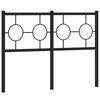 vidaXL T&ecirc;te de lit de remplacement m&eacute;tal noir 120 cm
