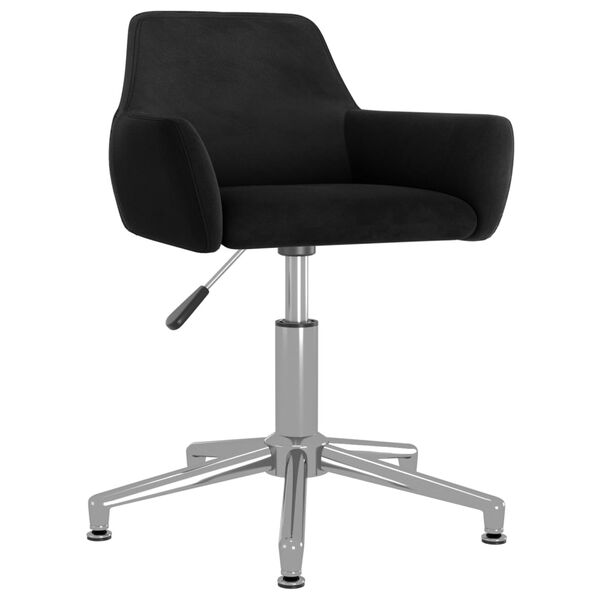 vidaXL Chaises pivotantes &agrave; manger lot de 2 Noir Velours