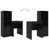 vidaXL Bureau avec tiroir 2 pcs Ch&ecirc;ne noir