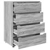 vidaXL Armoires de rangement 2 pcs Gris Sonoma 80 x 48 x 105 cm