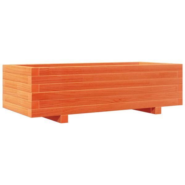 vidaXL Jardini&egrave;re cire marron 90x40x26,5 cm bois de pin massif