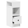 vidaXL Table de chevet avec tiroir blanc 25x31x66 cm