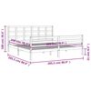 vidaXL Cadre de lit sans matelas gris 200x200 cm bois massif