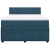 vidaXL Sommier &agrave; lattes de lit et matelas bleu 140x190 cm velours
