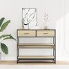 vidaXL Table console ch&ecirc;ne sonoma 90x35x80 cm bois d'ing&eacute;nierie
