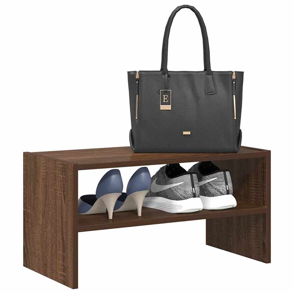 vidaXL &Eacute;tag&egrave;re &agrave; chaussures empilable ch&ecirc;ne marron 60x30x30,5 cm