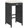 vidaXL Tabourets de bar de jardin et coussins lot de 6 r&eacute;sine tress&eacute;e