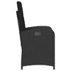 vidaXL Ensemble de bistro 3 pcs avec coussins noir r&eacute;sine tress&eacute;e