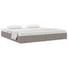 vidaXL Lit de Rangement avec matelas Taupe 200 x 200 cm tissu