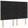 vidaXL T&ecirc;te de lit Noir 160 cm Velours