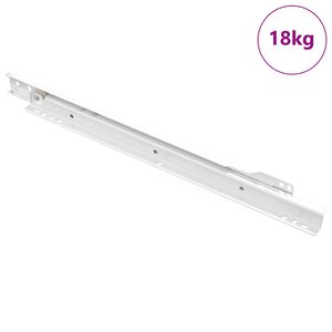 vidaXL Glissi&egrave;re de tiroir 63 pcs Blanc Acier